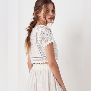 Spell & The Gypsy Abigail Lace / Crochet Top, Small